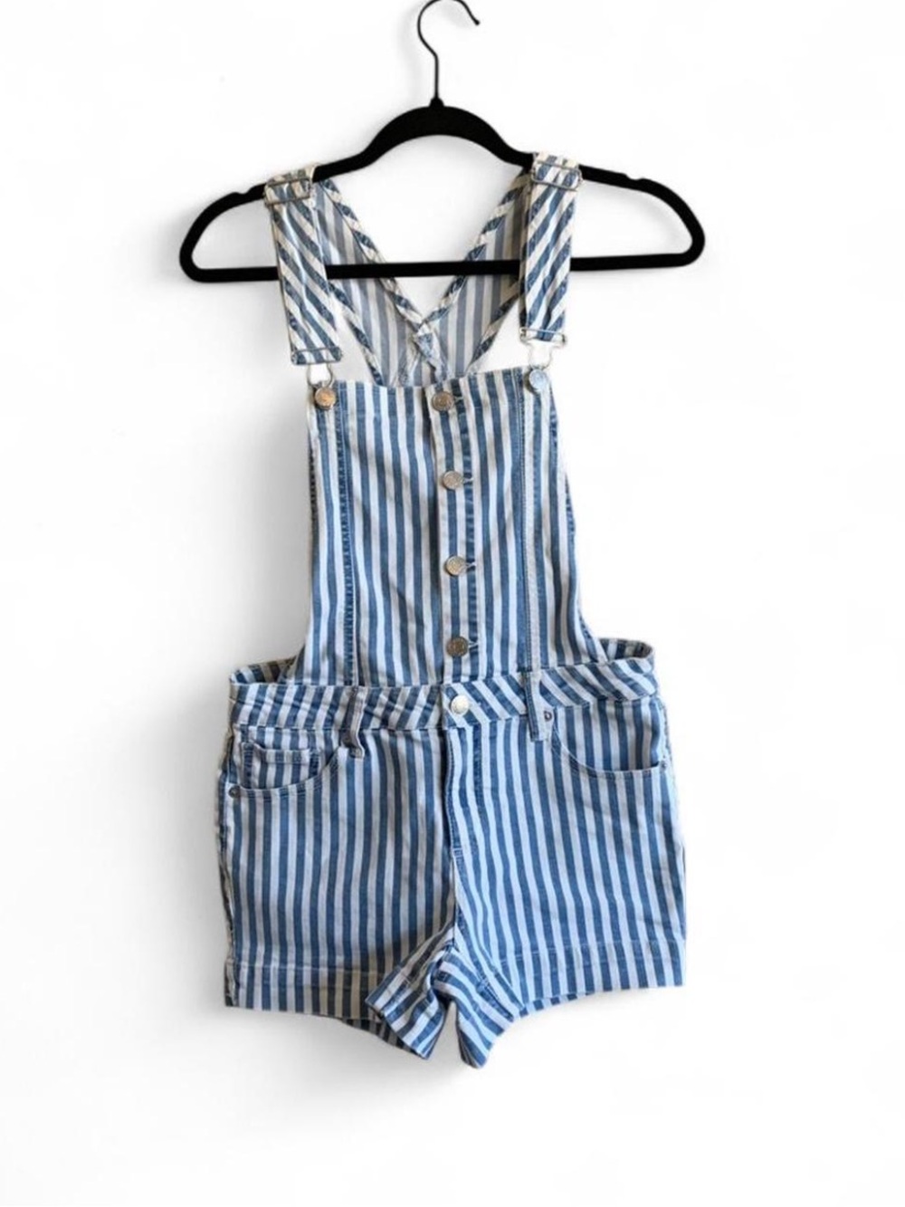 Garage Blue & White Denim Overalls Size XSmall